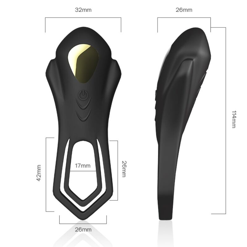 Vibratore Telecomando Roadster doppio anello nero di Armony, immagine 3