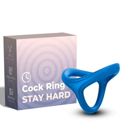 Anello Tresor doppio in silicone blu di Armony