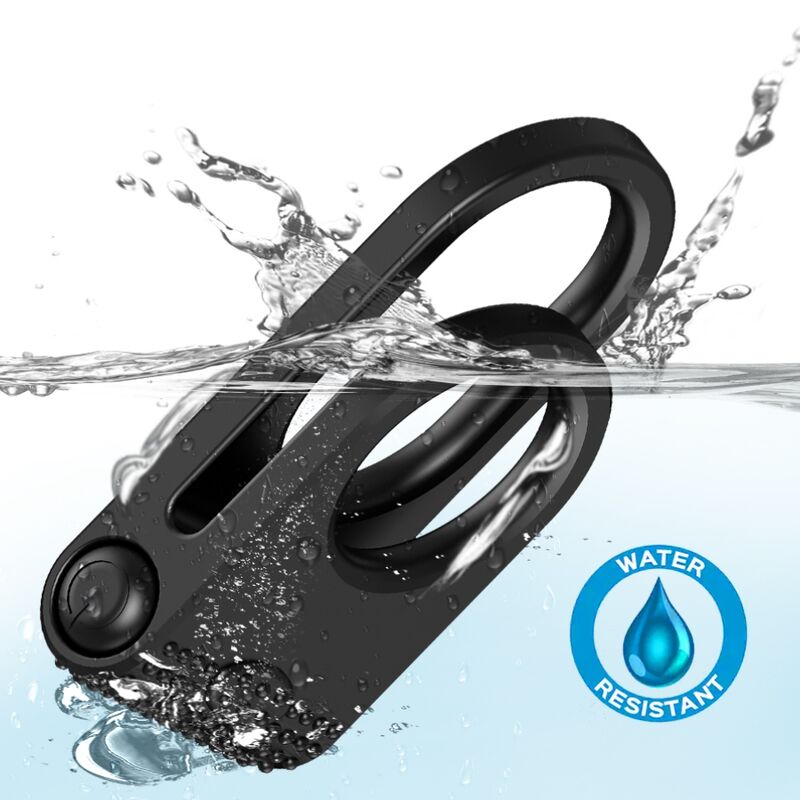Anello Twins doppio vibratore per coppia nero di Armony