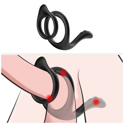Anello anale doppio coda nero di Armony, immagine 3