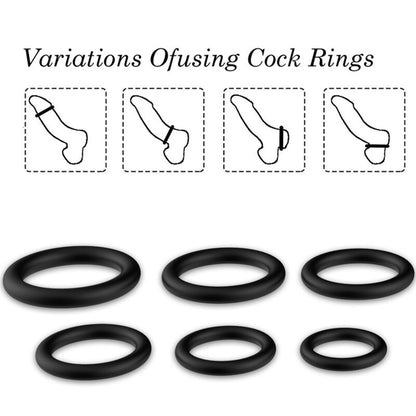 Anelli in silicone nero di Armony, immagine 3