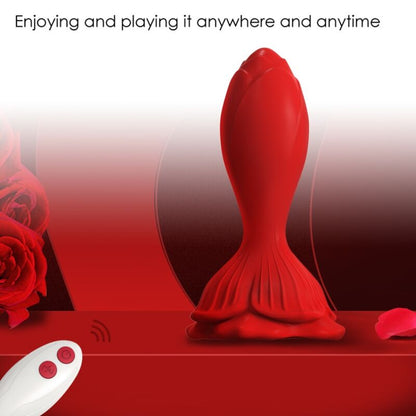 ARMONY - VIBRATORE ROSA E TELECOMANDO PICCOLO PLUG ANALE ROSSO