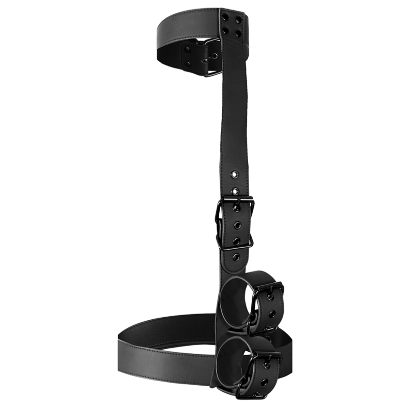 Set di contenimento del corpo con colletto e polsini di Fetish Submissive Bondage, immagine 4