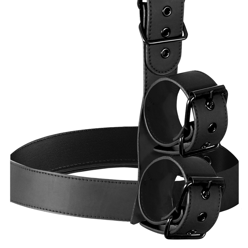 Set di contenimento del corpo con colletto e polsini di Fetish Submissive Bondage, immagine 6