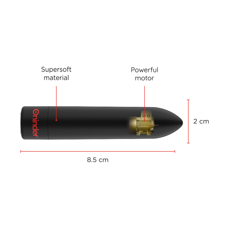Vibratore Berlin bullet nero 9 modalità 8,5 x 2 cm - APP gratuita di Oninder, immagine 4