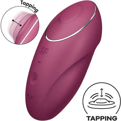 Tap & climax 1 vibratore Lay-on rosso di Satisfyer, immagine 4