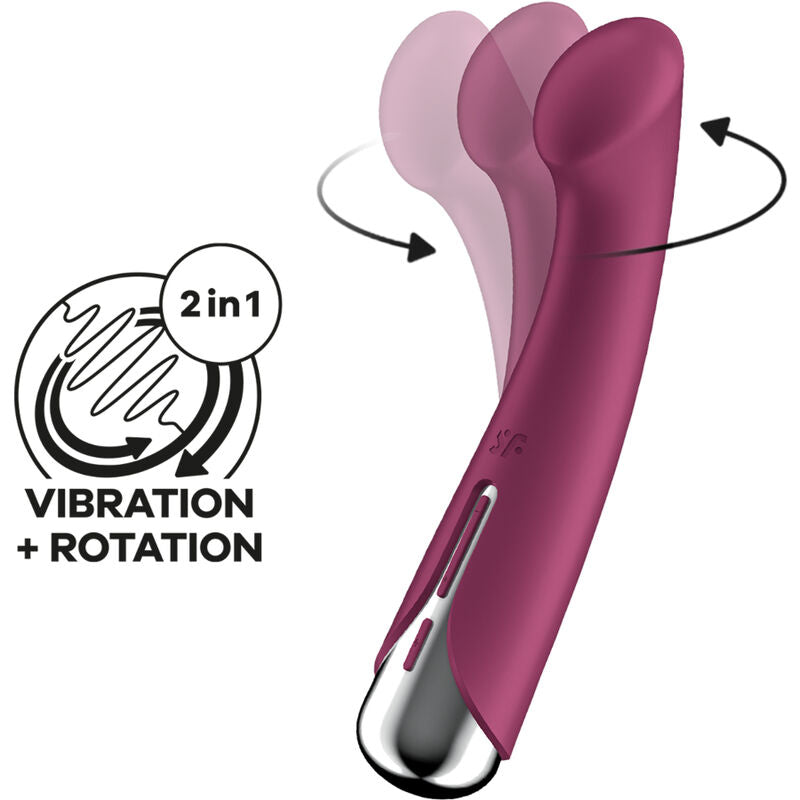Vibratore Spinning G-sport 1 rotatore rosso di Satisfyer, immagine 4