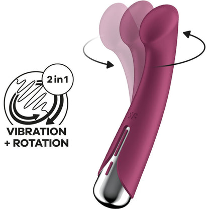 Vibratore Spinning G-sport 1 rotatore rosso di Satisfyer, immagine 4