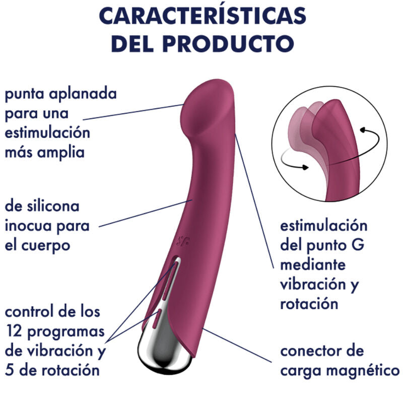 Vibratore Spinning G-sport 1 rotatore rosso di Satisfyer, immagine 5