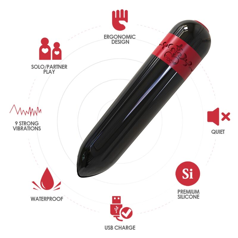 Vibratore Rocket bullet telecomando nero di Armony, immagine 3