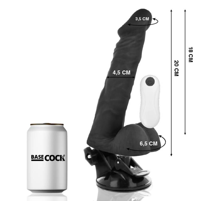 Vibratore articolabile telecomando nero 20 cm Ø 4.5 cm, immagine 2