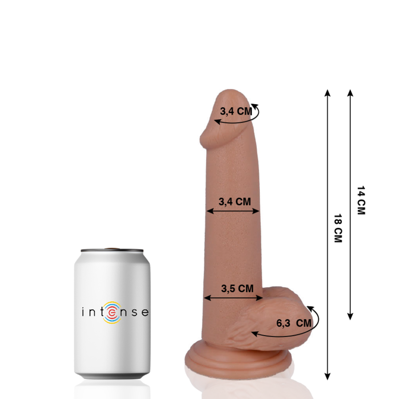 Dildo 10 realistic penis 18 cm Ø 3.4 cm di Mr Intense