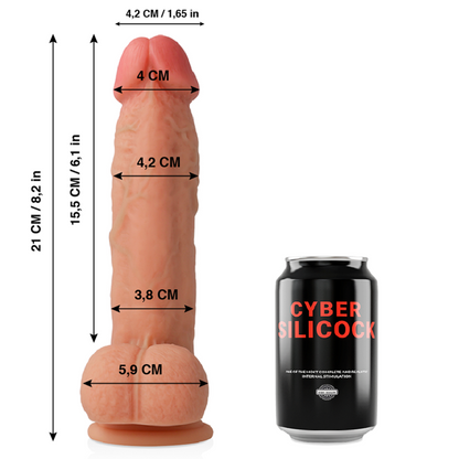 Dildo Saul silicone liquido morbido ultra realistico 21 cm Ø 4.2 cm