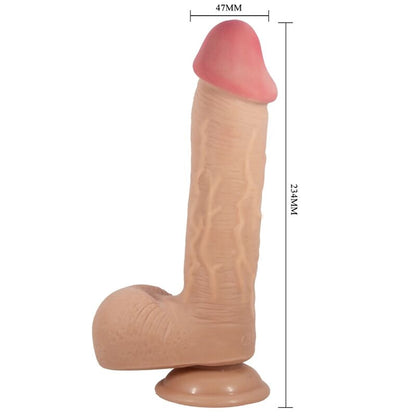 Dildo realistico serie Sliding skin con ventosa scorrevole della pelle flesh 23,4 cm di Pretty Love, immagine 4