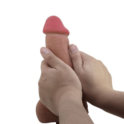Dildo realistico Sliding skin series con ventosa scorrevole della pelle marrone 23,4 cm di Pretty Love, immagine 3