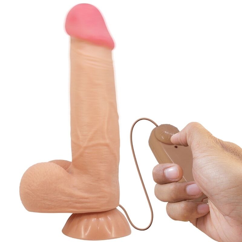 Dildo realistico Sliding skin series con ventosa scorrevole della pelle controllo remoto flesh 21,8 cm di Pretty Love