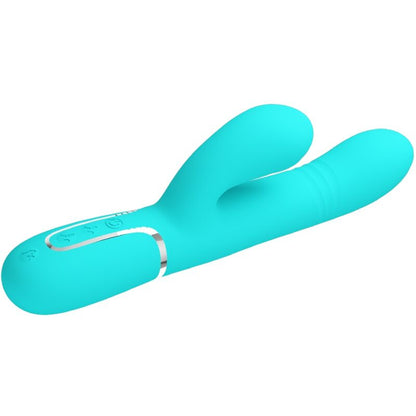 Vibratore multifunzione G-spot verde acqua di Pretty Love