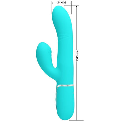 Vibratore multifunzione G-spot verde acqua di Pretty Love, immagine 2