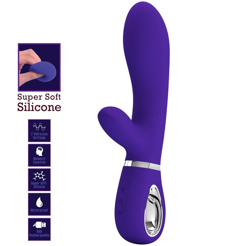 Vibratore multifunzione G-spot Thomas viola di Pretty Love, immagine 7