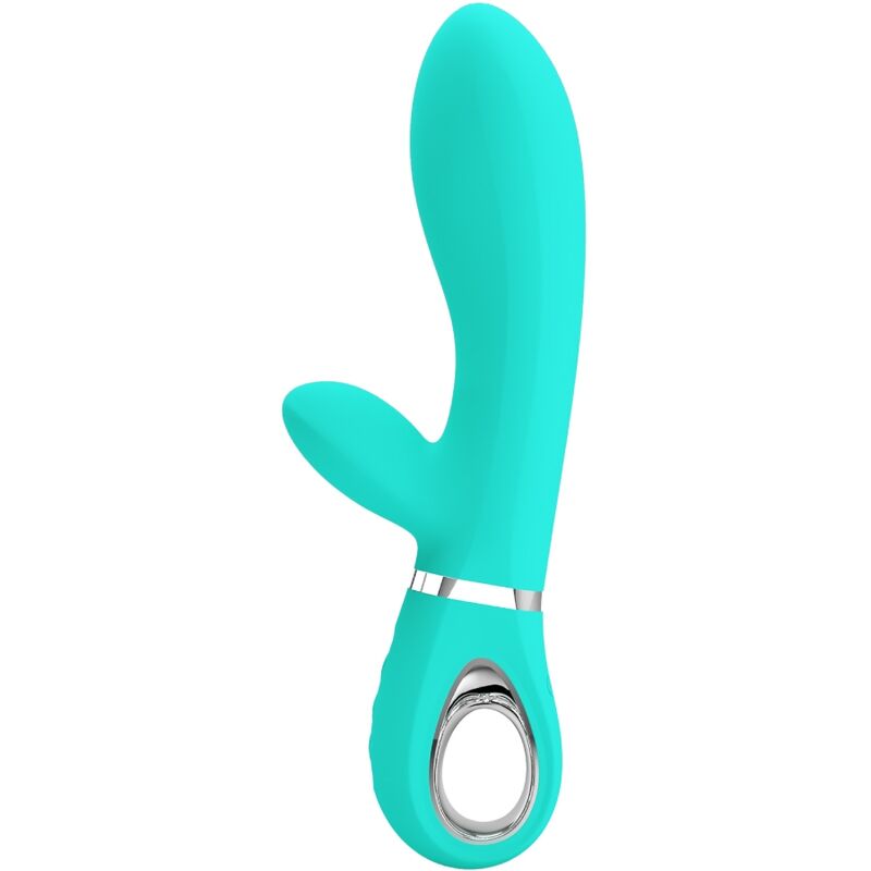 Vibratore multifunzione G-spot Thomas verde acqua di Pretty Love