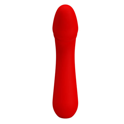 Vibratore ricaricabile Cetus rosso di Pretty Love