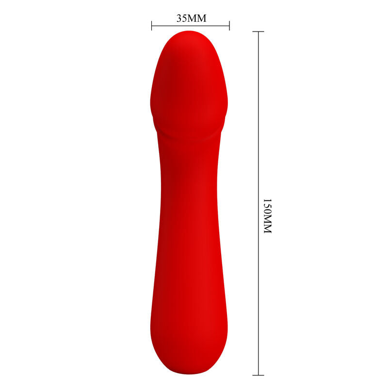 Vibratore ricaricabile Cetus rosso di Pretty Love, immagine 6