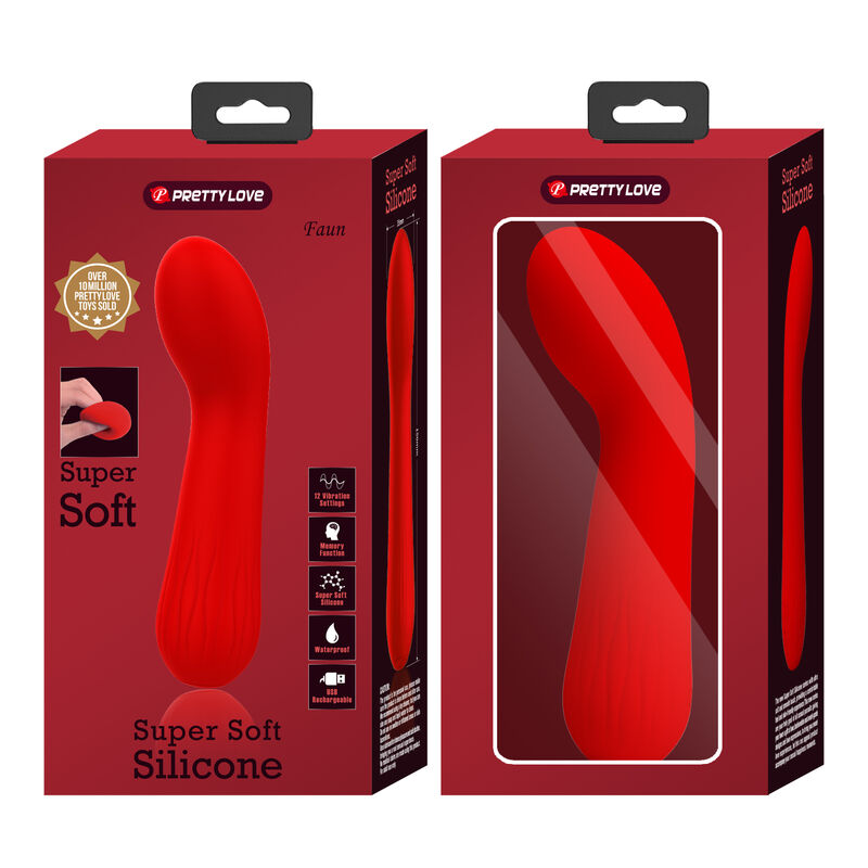Vibratore ricaricabile Faun rosso di Pretty Love, immagine 9