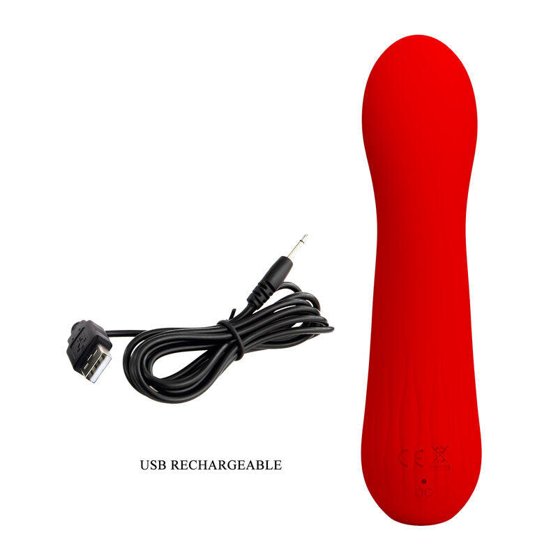 Vibratore ricaricabile Faun rosso di Pretty Love, immagine 8