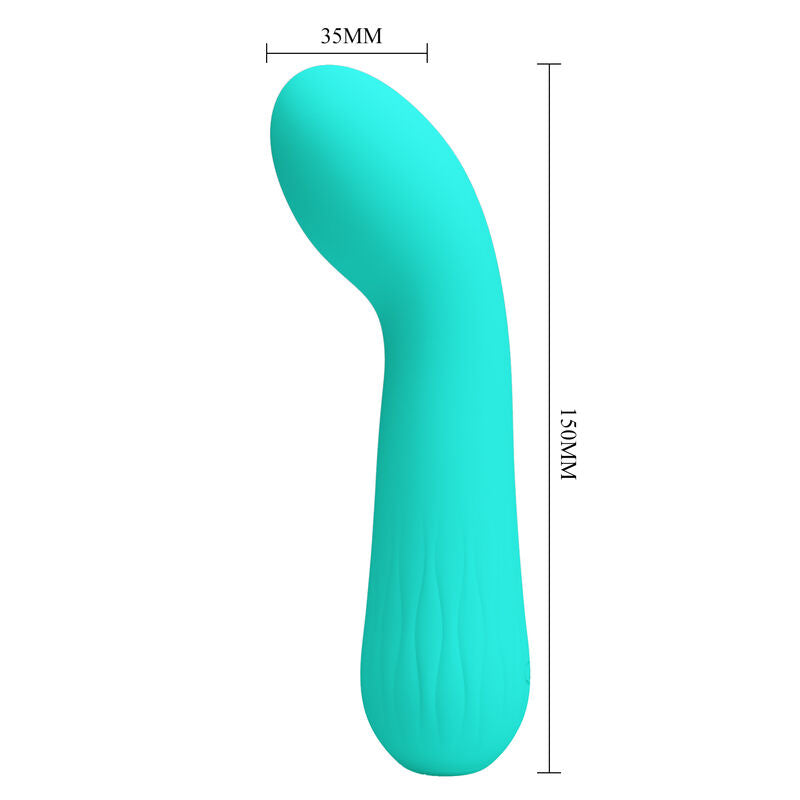 Vibratore ricaricabile Faun verde acqua di Pretty Love, immagine 5