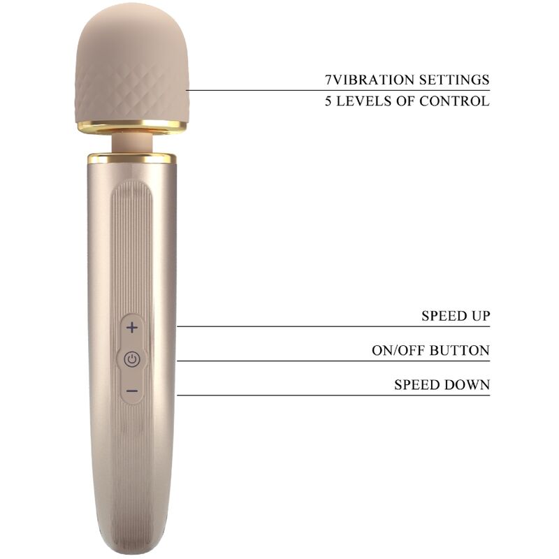 Massaggiatore 7 modalità di vibrazione champagne di Pretty Love, immagine 8
