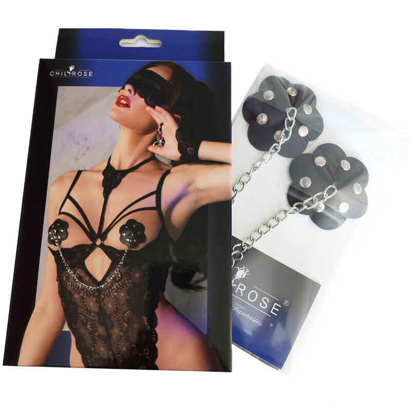 Accessorio sexy Coperchi per capezzoli nero di Chilirose, immagine 2