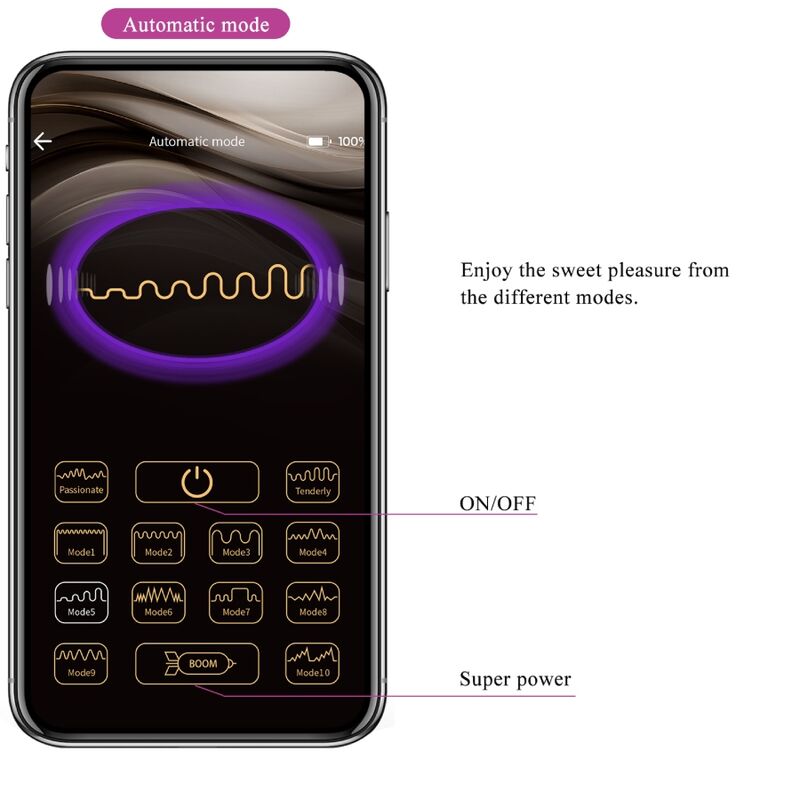 Vibrator Catalina APP telecomando viola di Pretty Love, immagine 17