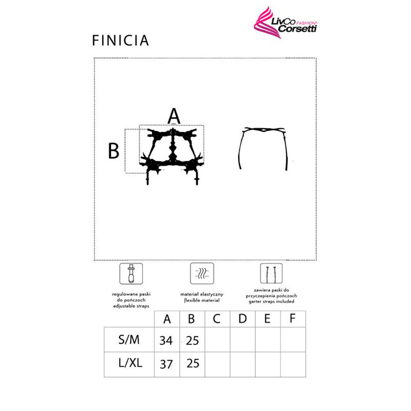 Accessorio sexy Finicia Reggettiere nero L/XL di Livco Corsetti Fashion, immagine 6