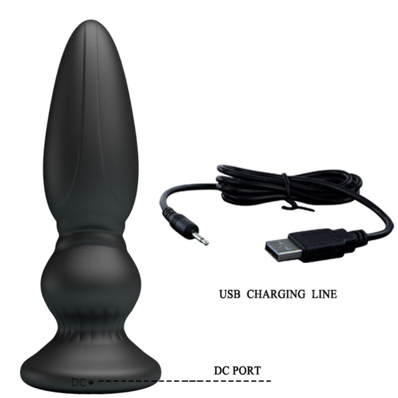 Vibratore Potente telecomando plug anale nero di Mr Play, immagine 6