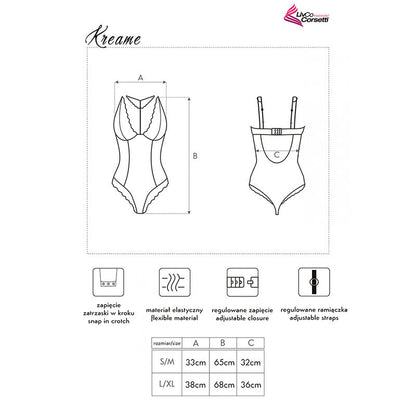Accessorio sexy Kreame corpo nero di Livco Corsetti Fashion, immagine 5