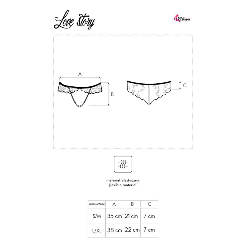 Perizoma love Story panty Crotchless nero L/XL di Livco Corsetti Fashion, immagine 5