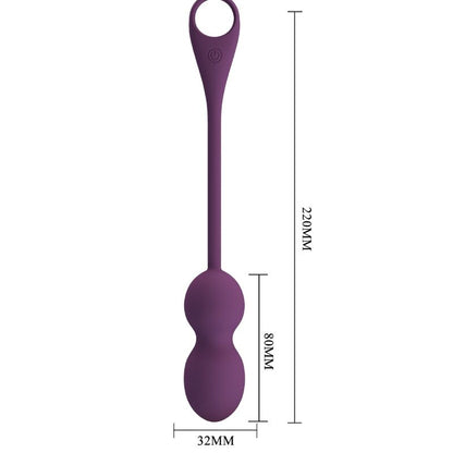 Ovetto vibrante aPP Elvira kegel balls telecomando viola di Pretty Love, immagine 4