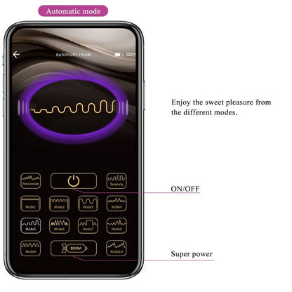 Ovetto vibrante aPP Elvira kegel balls telecomando viola di Pretty Love, immagine 13