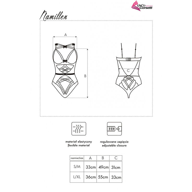 Accessorio sexy Namillen corpo nero di Livco Corsetti Fashion, immagine 5