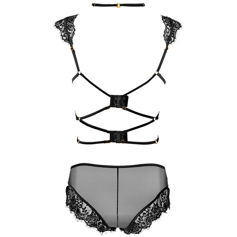 Reggiseno Palmenom e slip nero L/XL di Livco Corsetti Fashion, immagine 4