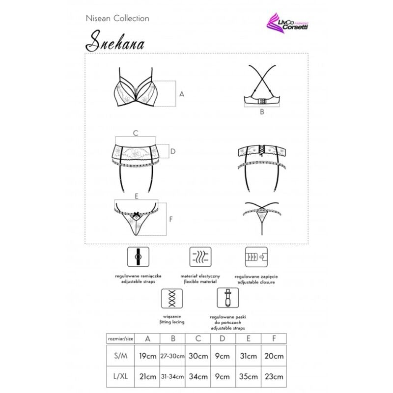 Reggiseno Snehana e reggiseno e slip nero L/XL di Livco Corsetti Fashion, immagine 7