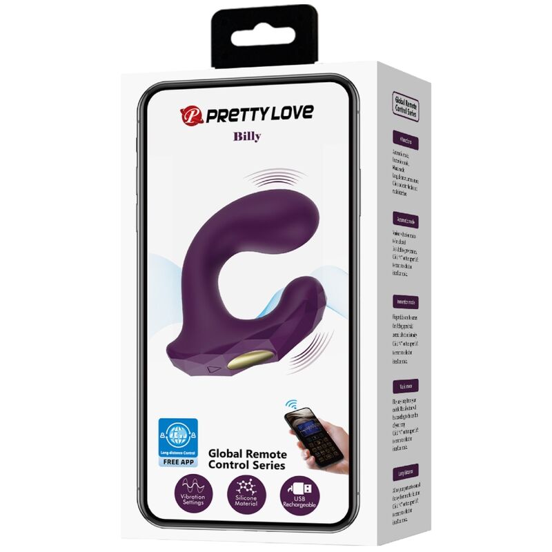 Ovetto vibrante Billy telecomando vibrazione viola APP gratuita di Pretty Love, immagine 17