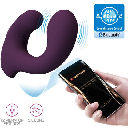 Ovetto vibrante Billy telecomando vibrazione viola APP gratuita di Pretty Love