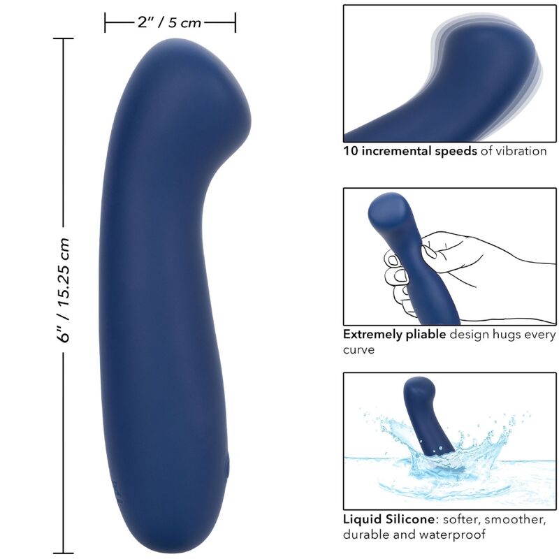 Sex toy cashmere satinato blu di Calexotics, immagine 7