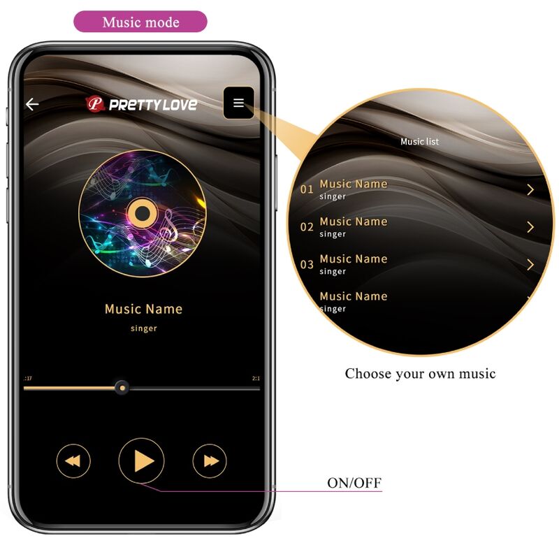 Ovetto vibrante Abner APP lilla di Pretty Love, immagine 15
