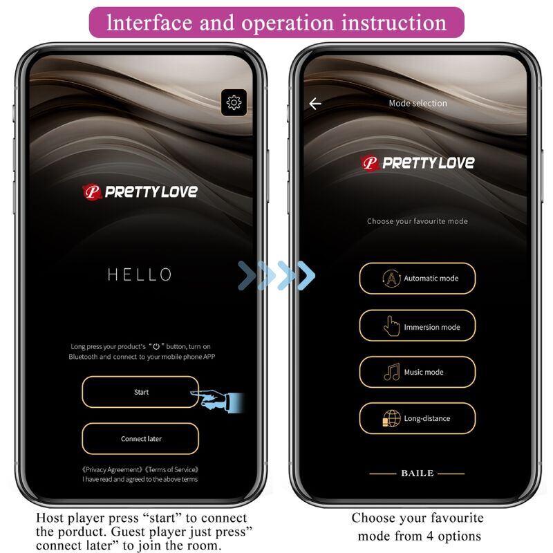 Ovetto vibrante Abner APP lilla di Pretty Love, immagine 17