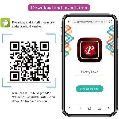 Ovetto vibrante Abner APP lilla di Pretty Love, immagine 9