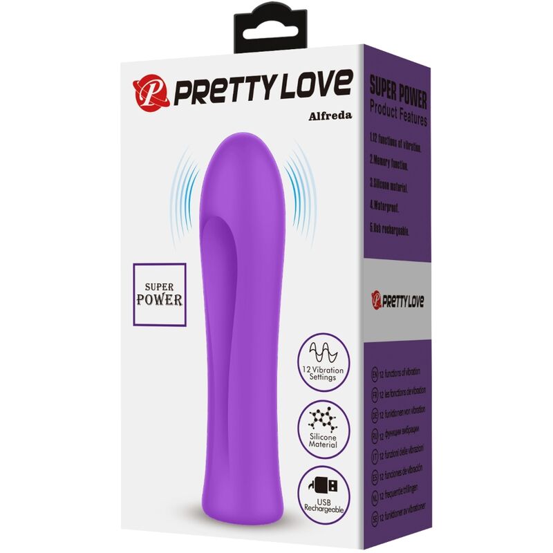 Vibratore Alfreda super power aqua viola di Pretty Love, immagine 8