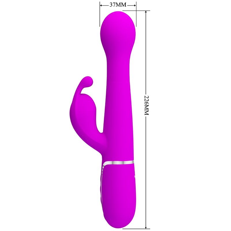 Vibratore Dejon rabbit 3 in 1 viola multifunzione di Pretty Love, immagine 7