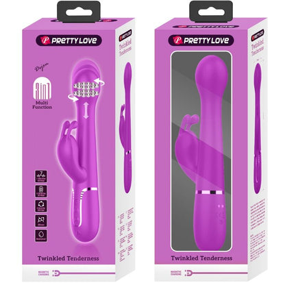 Vibratore Dejon rabbit 3 in 1 viola multifunzione di Pretty Love, immagine 11